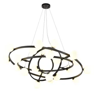 Franklite FL2449-24 Atomic 24 Light Fitting Pendant Black Opal