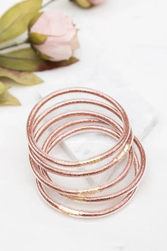 Glitter Jelly Bangle Bracelets