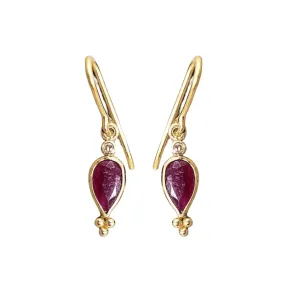 Gold 18k Gold Ruby Earrings