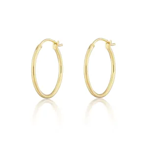 Gold Plated Classic Hoop Earrings