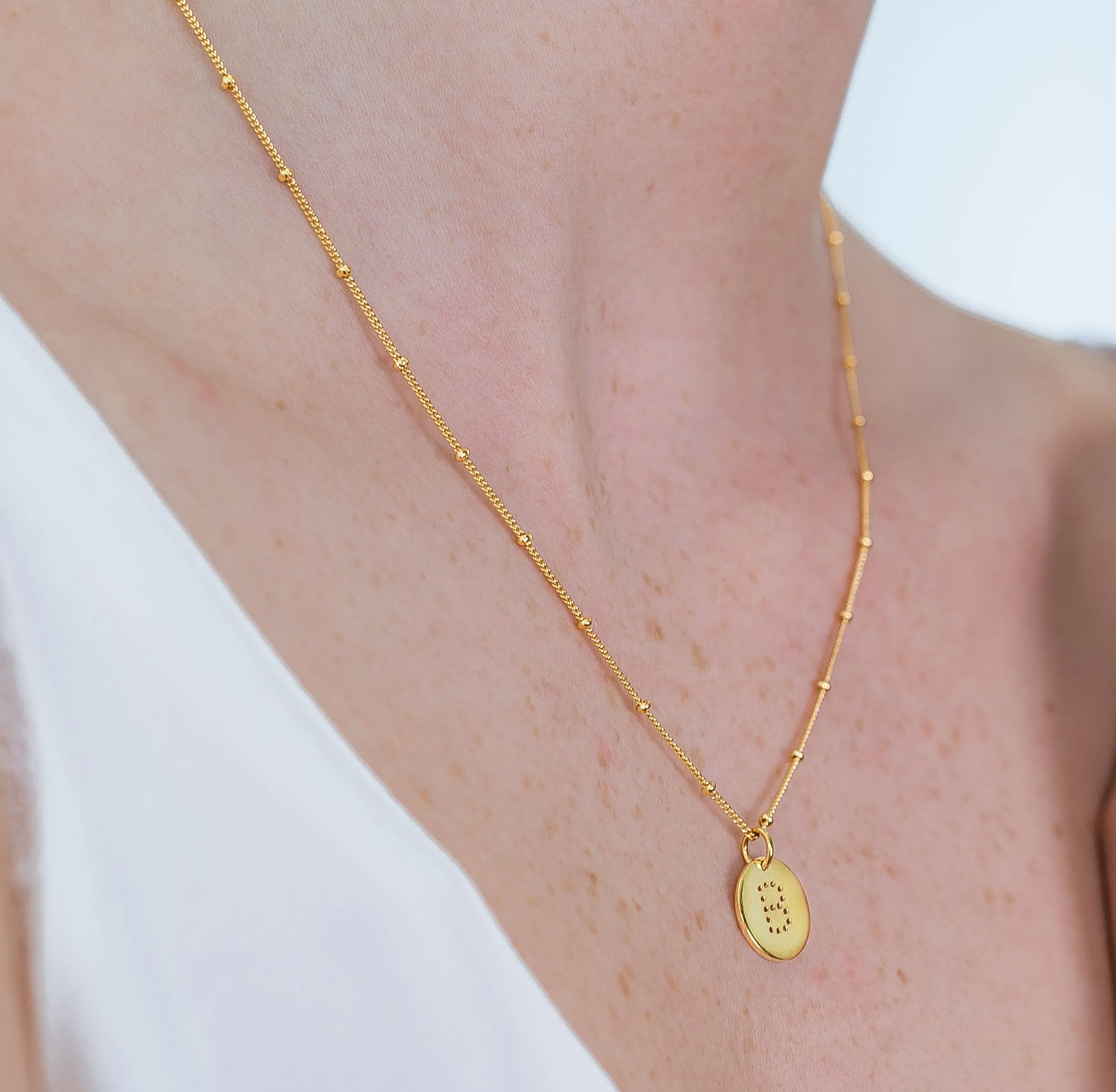 Gold Vermeil Alphabet K Necklace