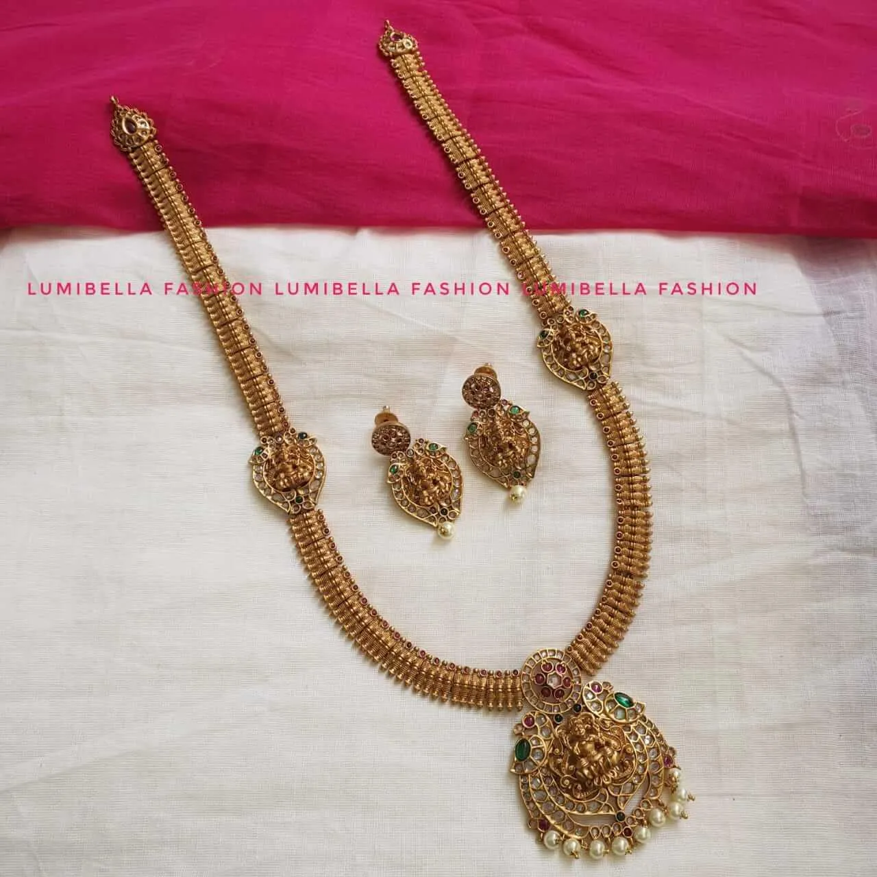 Intricate Temple Style Long Neckset