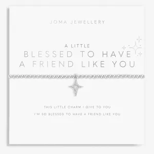 Joma Jewellery Silver A Little 'Blessed To Have A Friend Like You' Bracelet