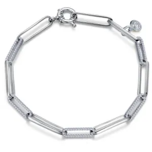 LaFonn CTTW 1.65 Silver Paperclip Bracelet