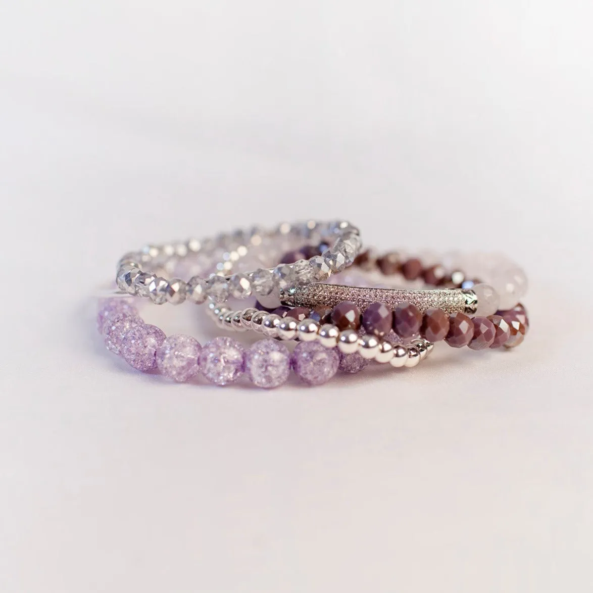 Lavender Bracelet Stack