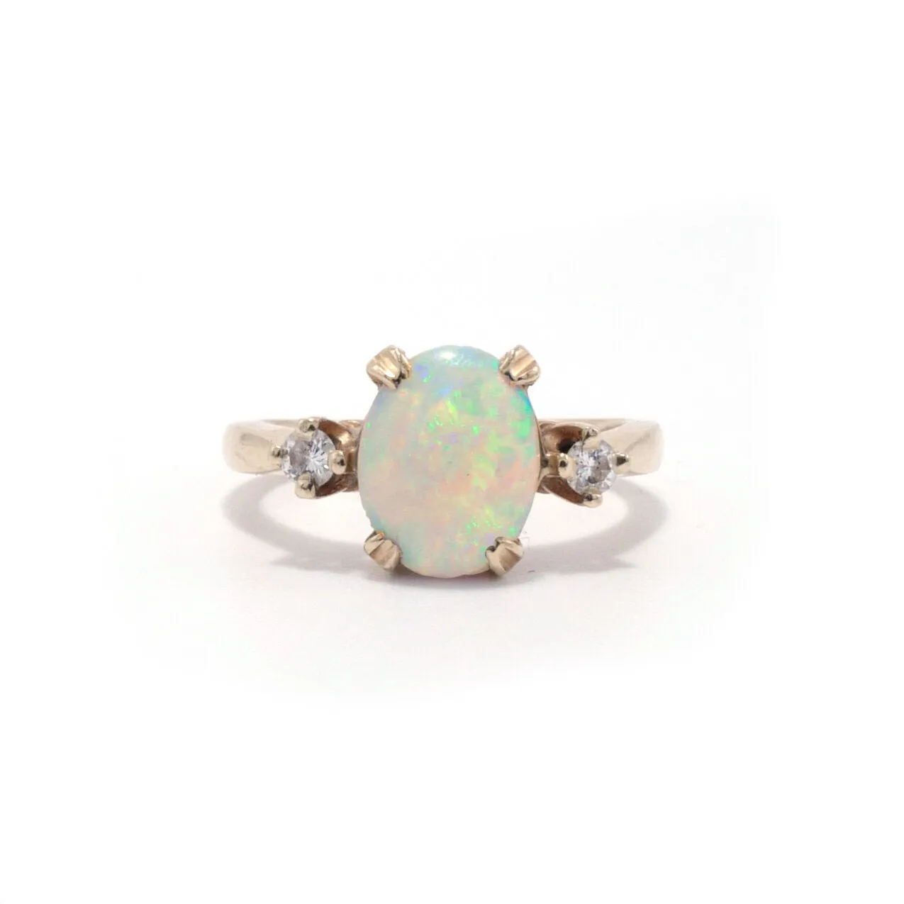 Lilia Opal and Diamond Ring