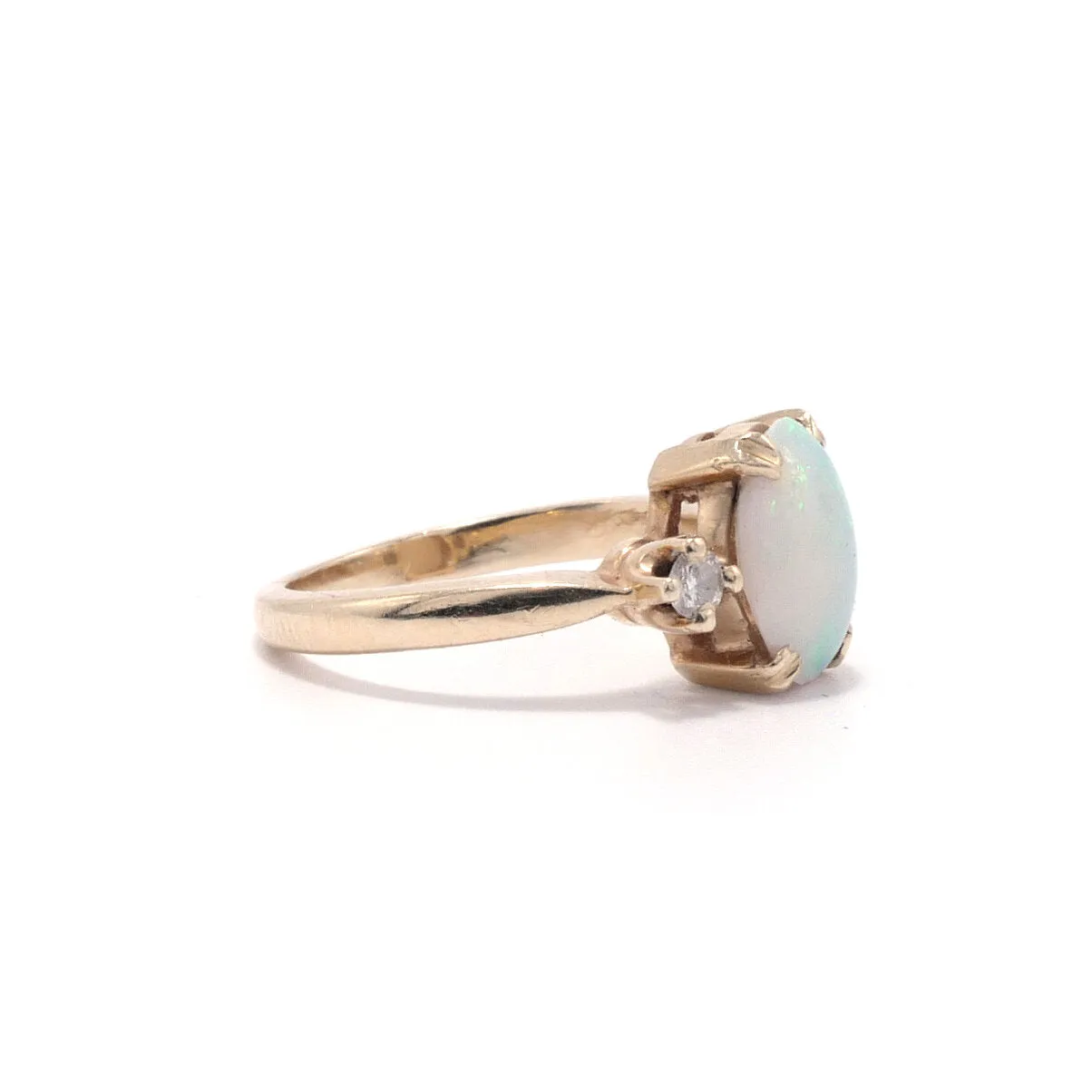 Lilia Opal and Diamond Ring