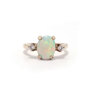 Lilia Opal and Diamond Ring