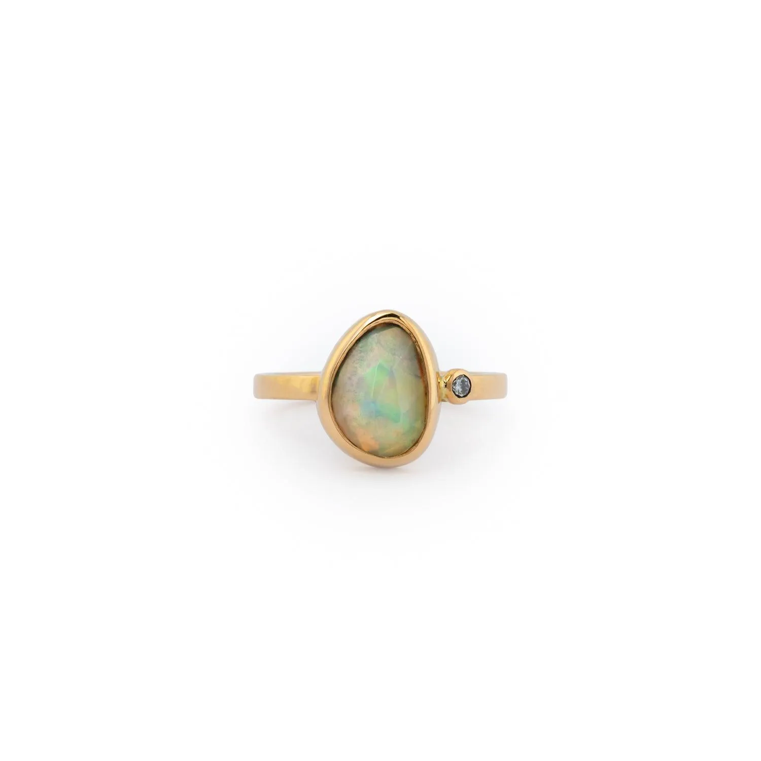 Lois - Welo Opal & Diamond Ring