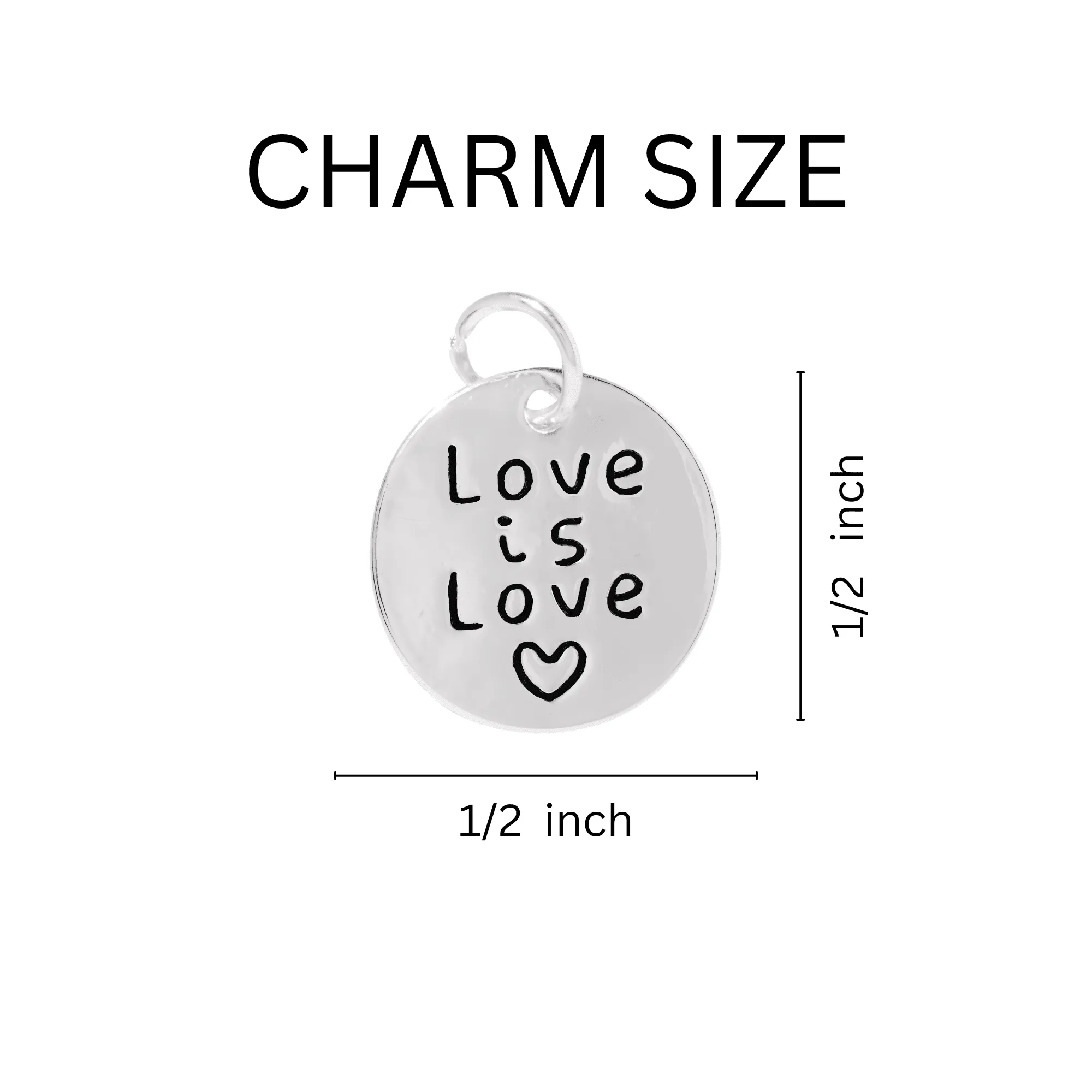 Love Is Love Bisexual Heart Retractable Charm Bracelets