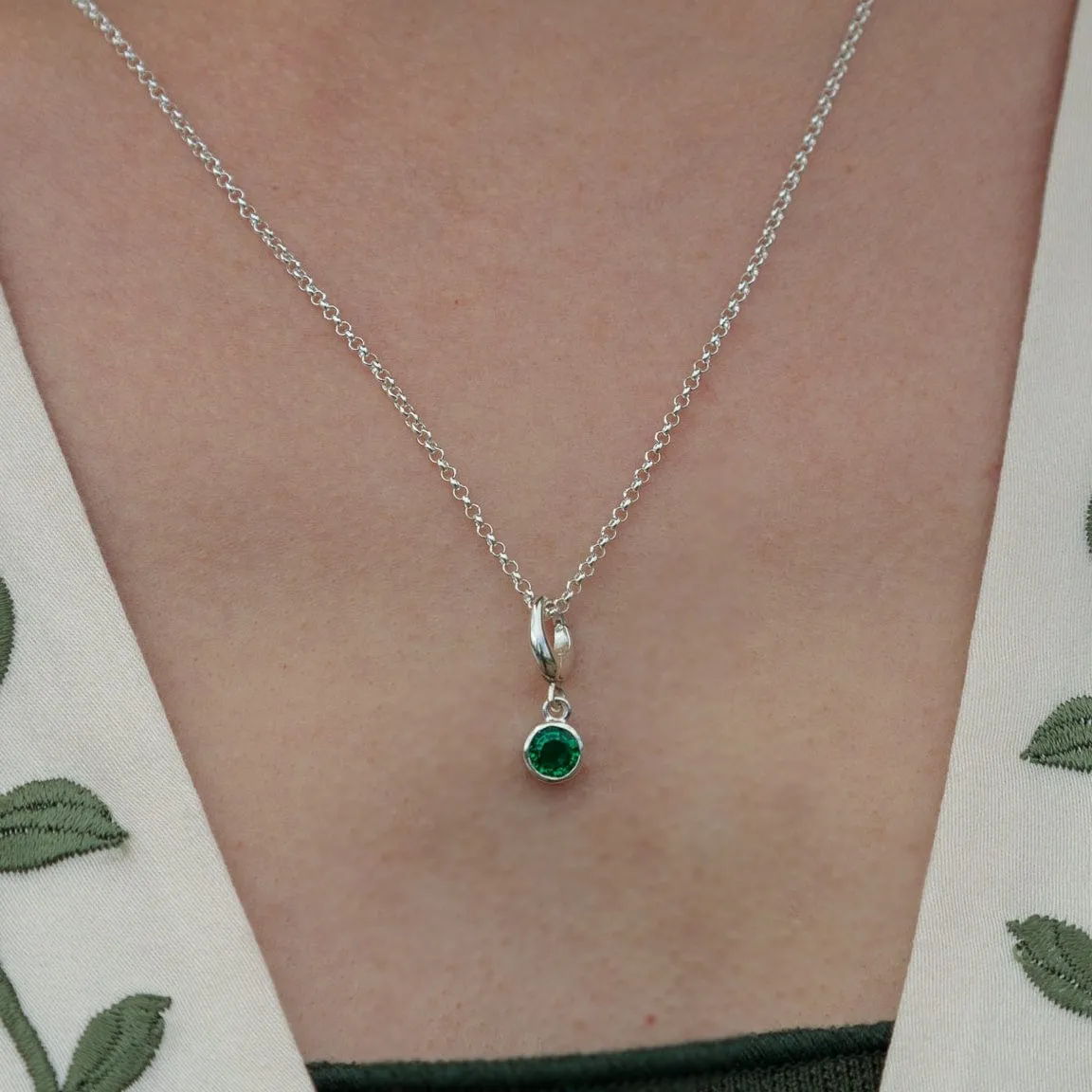 May Birthstone Necklace (Emerald)