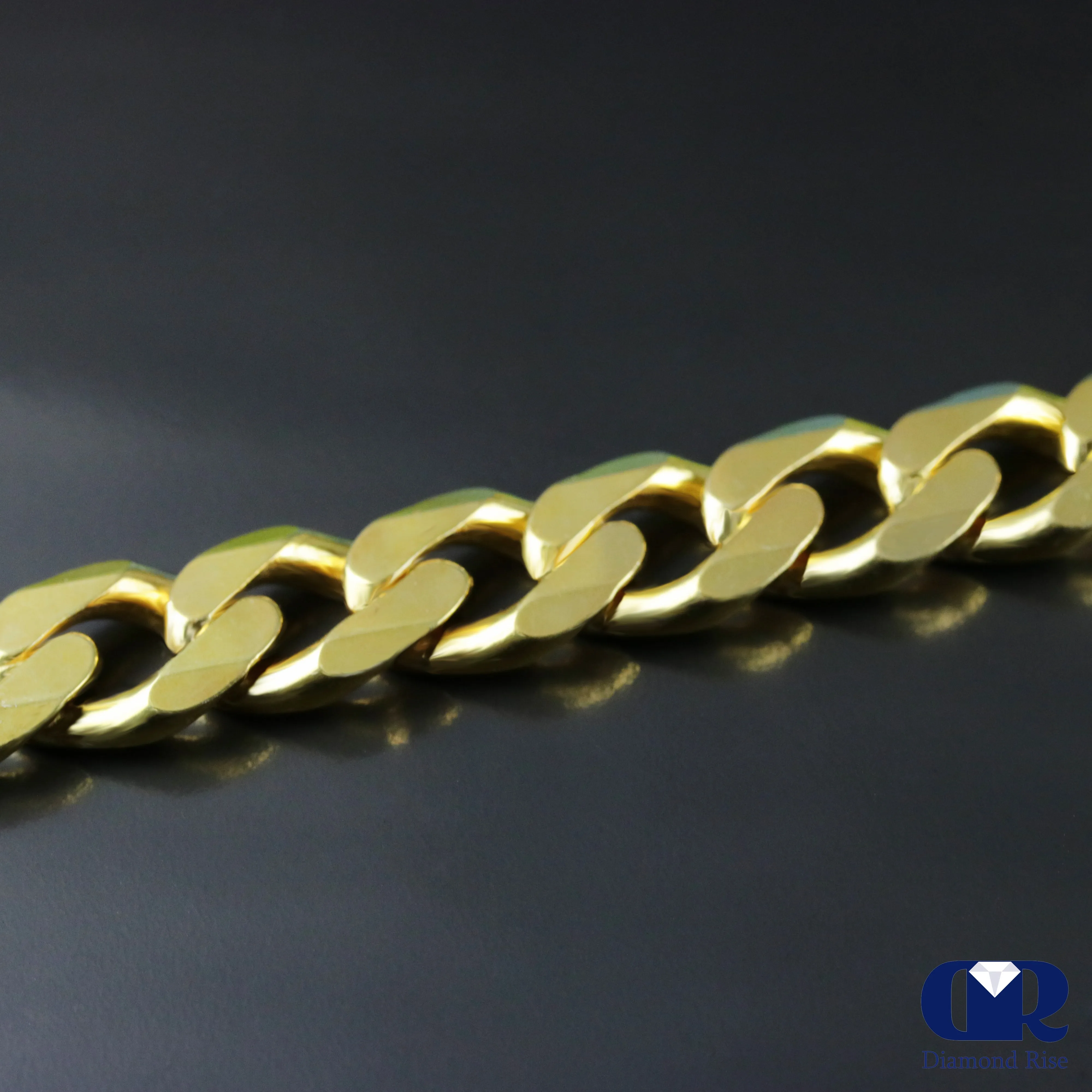 Men's Solid 14K Yellow Gold 12 mm Miami Cuban Chain Bracelet 8"