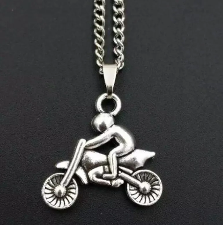 Mixed style Bicycle Motorcycle Pendant Necklace Statement Jewelry Woman Mens Charms Jewelry Gift