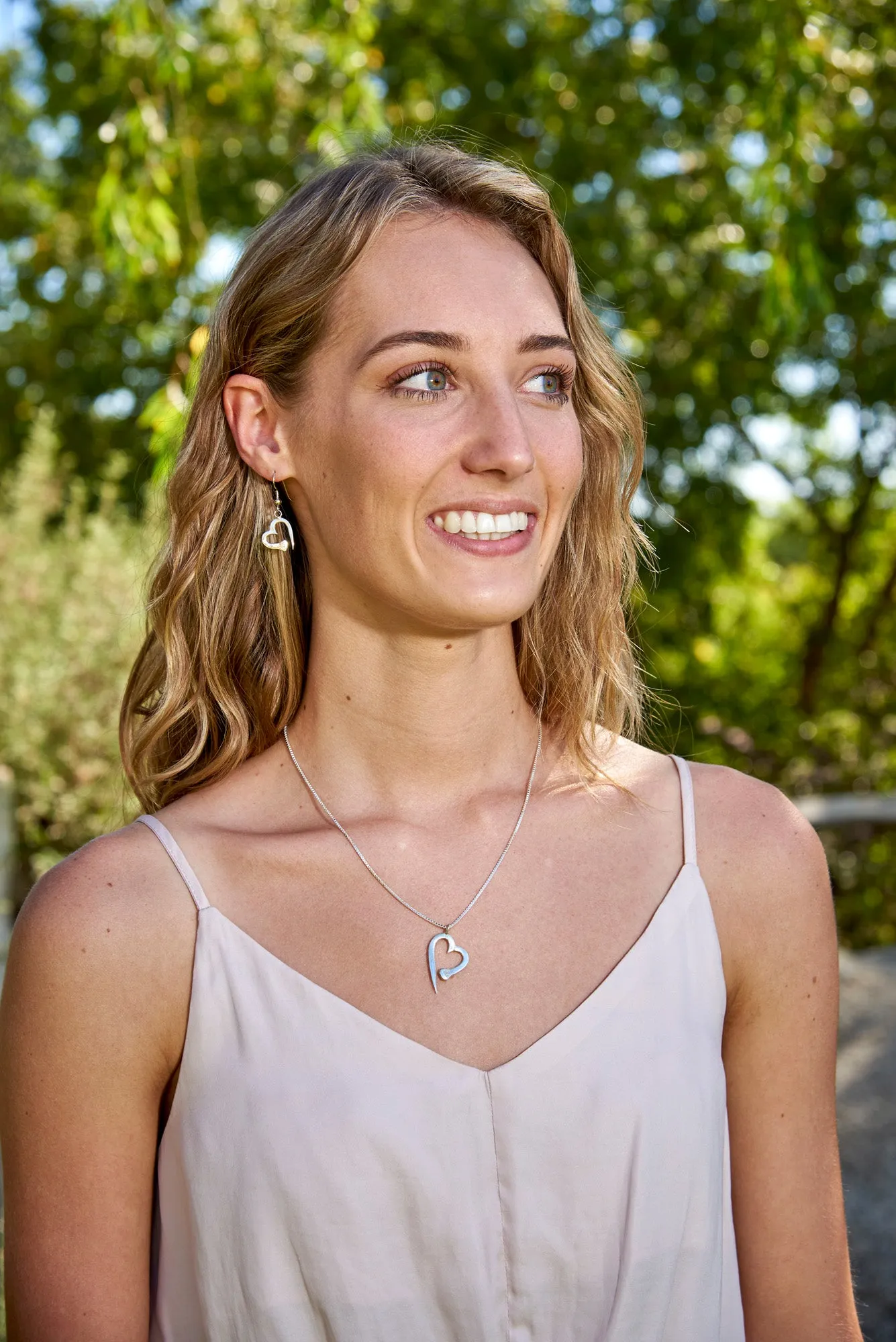 Nail Heart Necklace, Sterling Silver