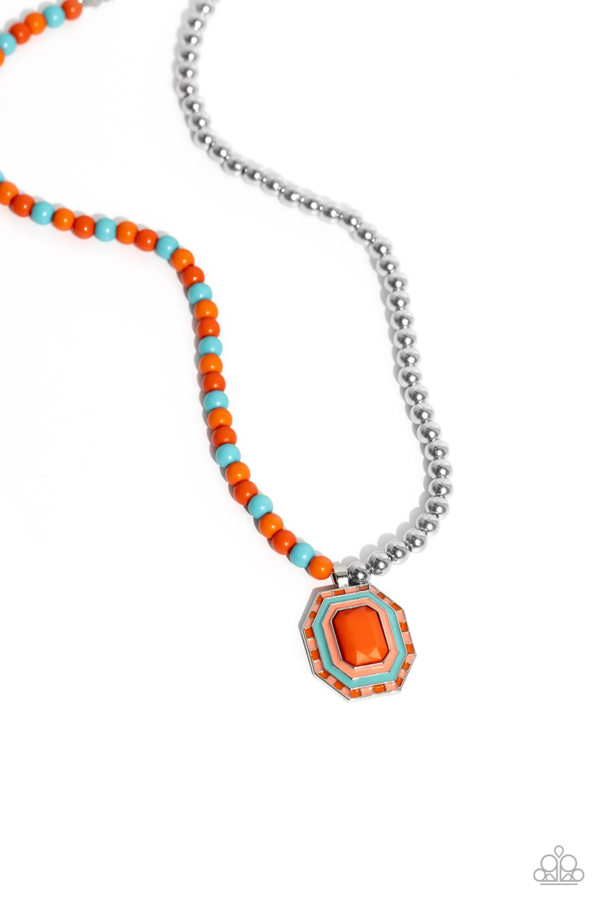 Necklaces Contrasting Candy - Orange N2248