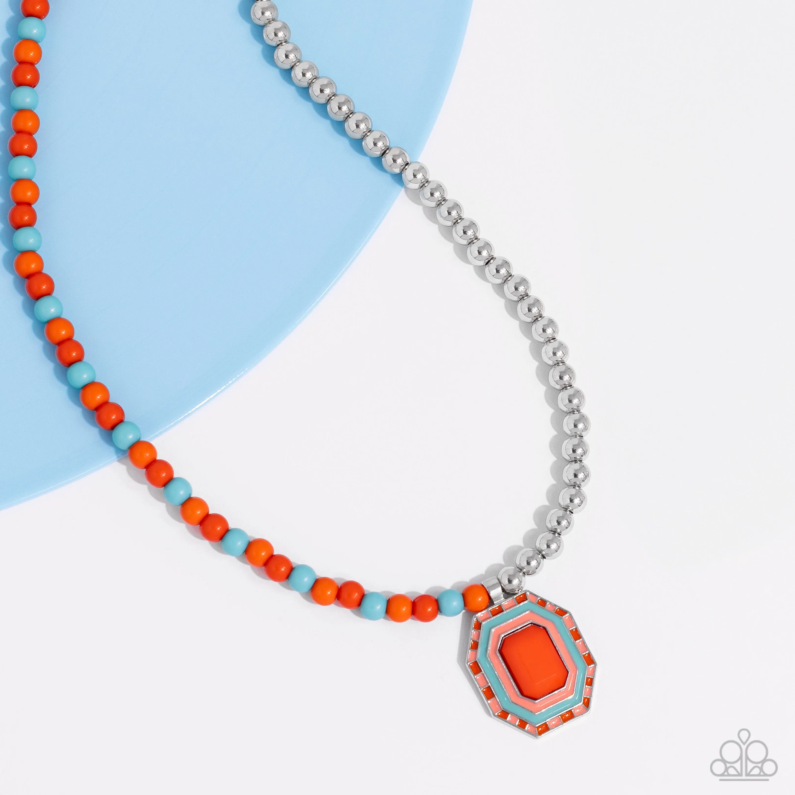 Necklaces Contrasting Candy - Orange N2248