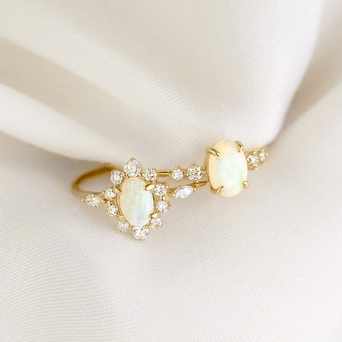 Opal and Diamond Ring - Inez