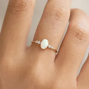 Opal and Diamond Ring - Inez