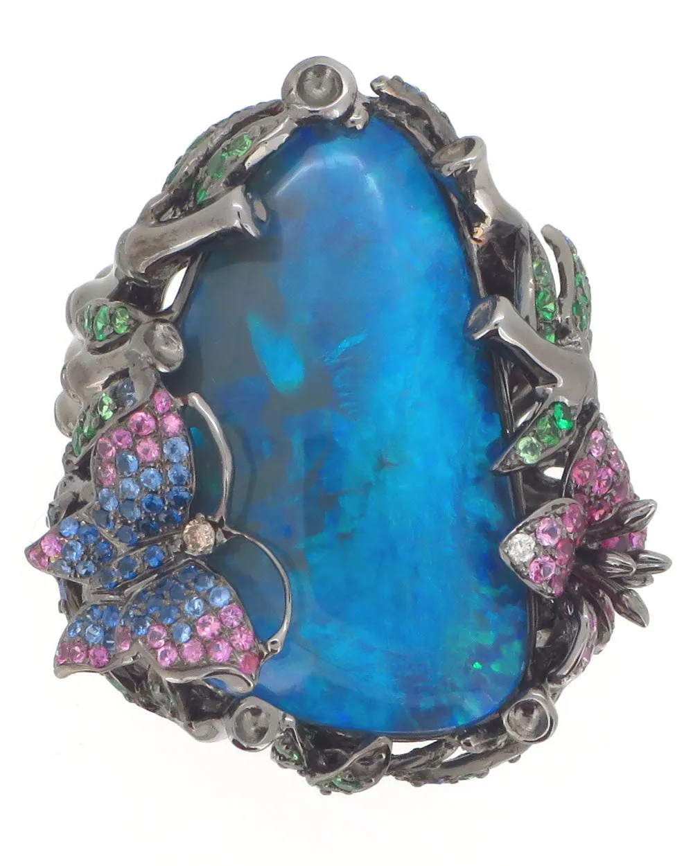 Opal and Sapphire Butterfly Ring