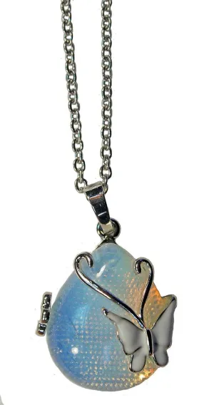 Opalite Pendant W/ Feature Butterfly