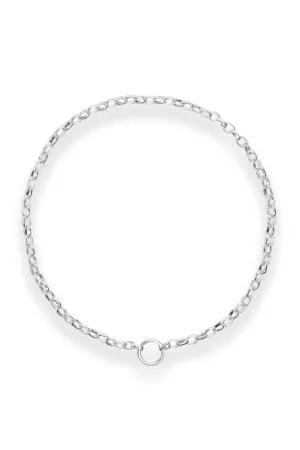 Oval Charm Loop Chain in Silver