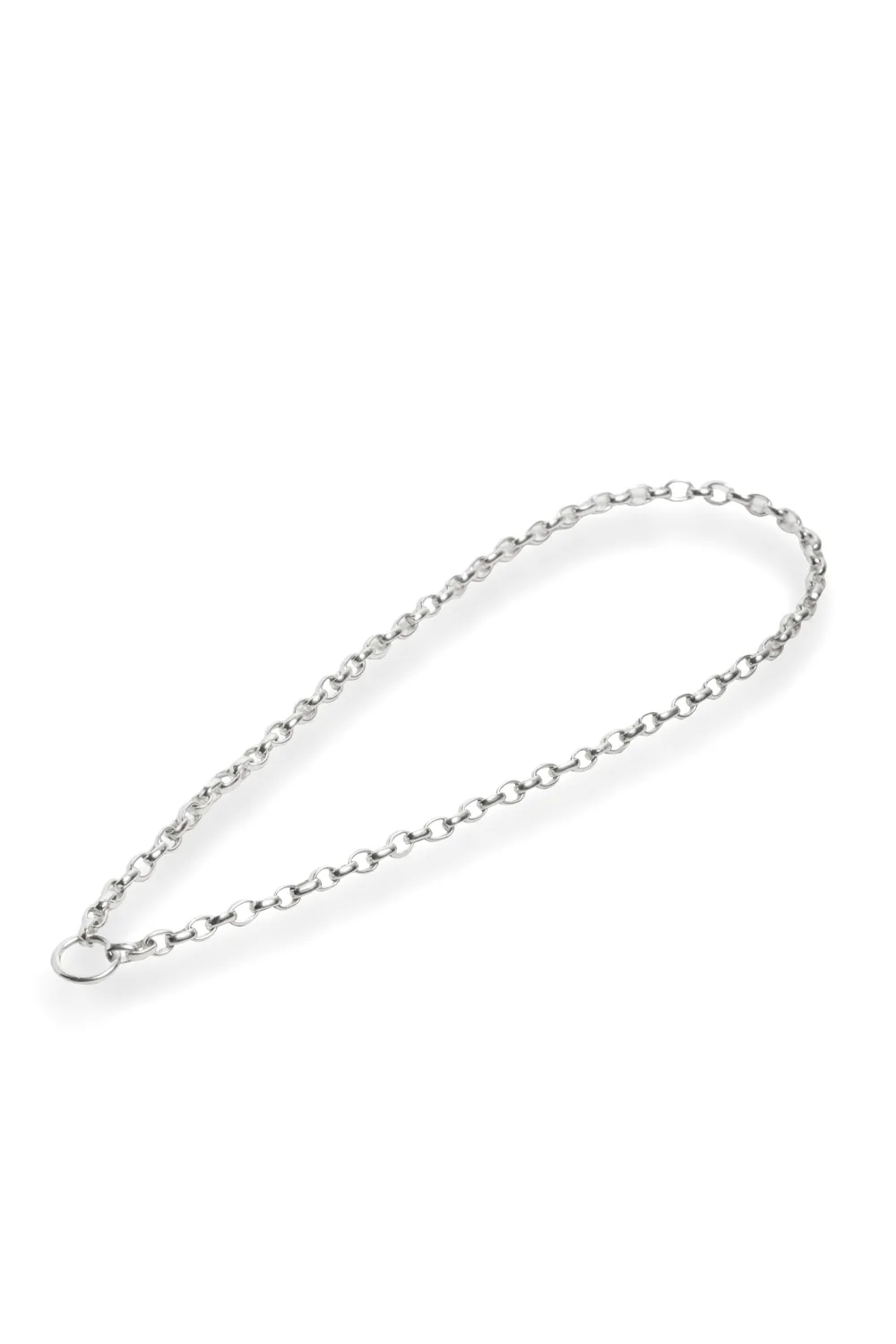 Oval Charm Loop Chain in Silver