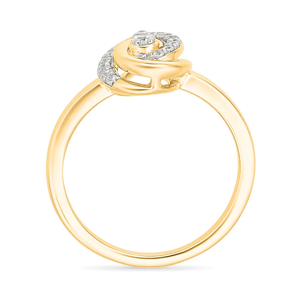 Oval Cluster Gold & Diamond Ring