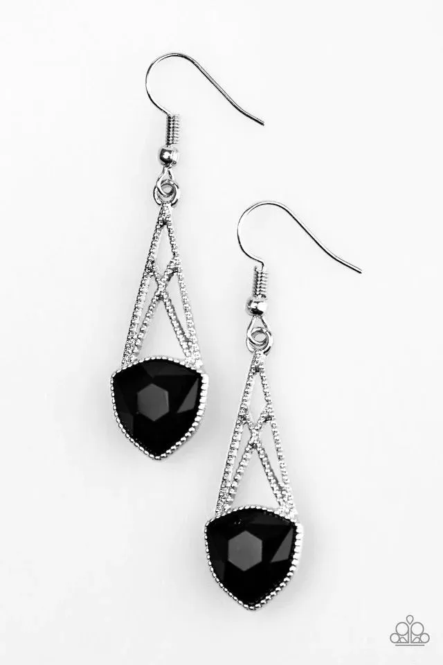 Paparazzi Earring ~ Radiating Romance - Black