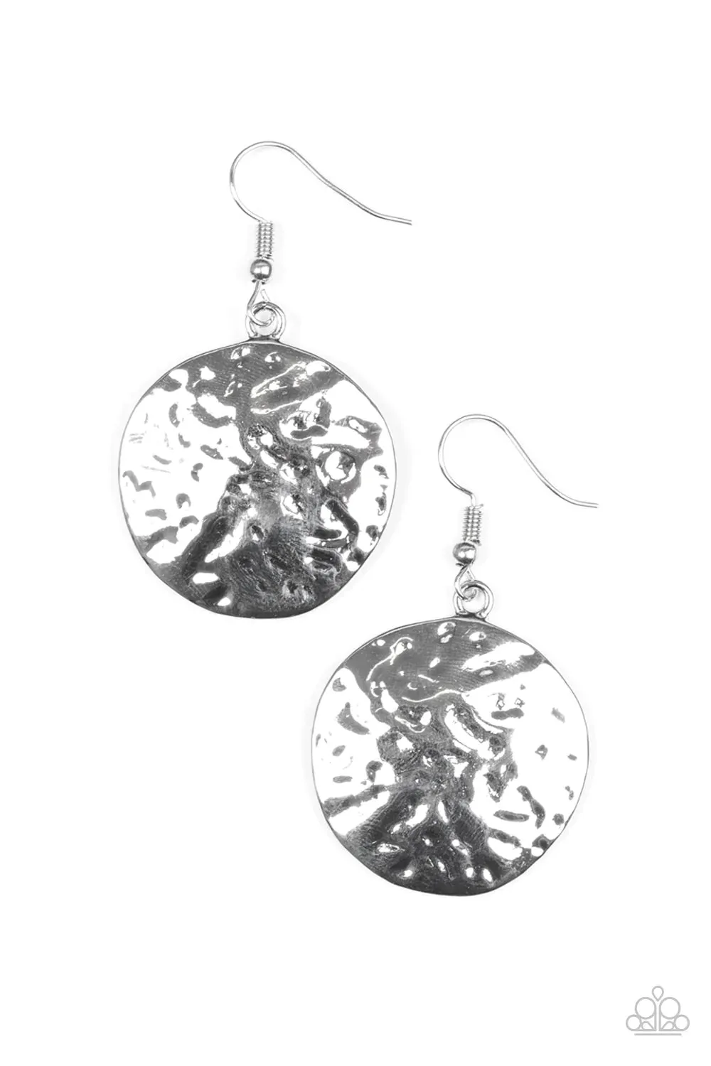 Paparazzi Earring ~ Shine A Little Brighter - Silver