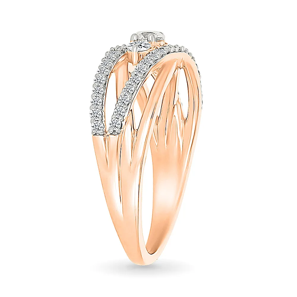 Petite Twist Diamond Ring 