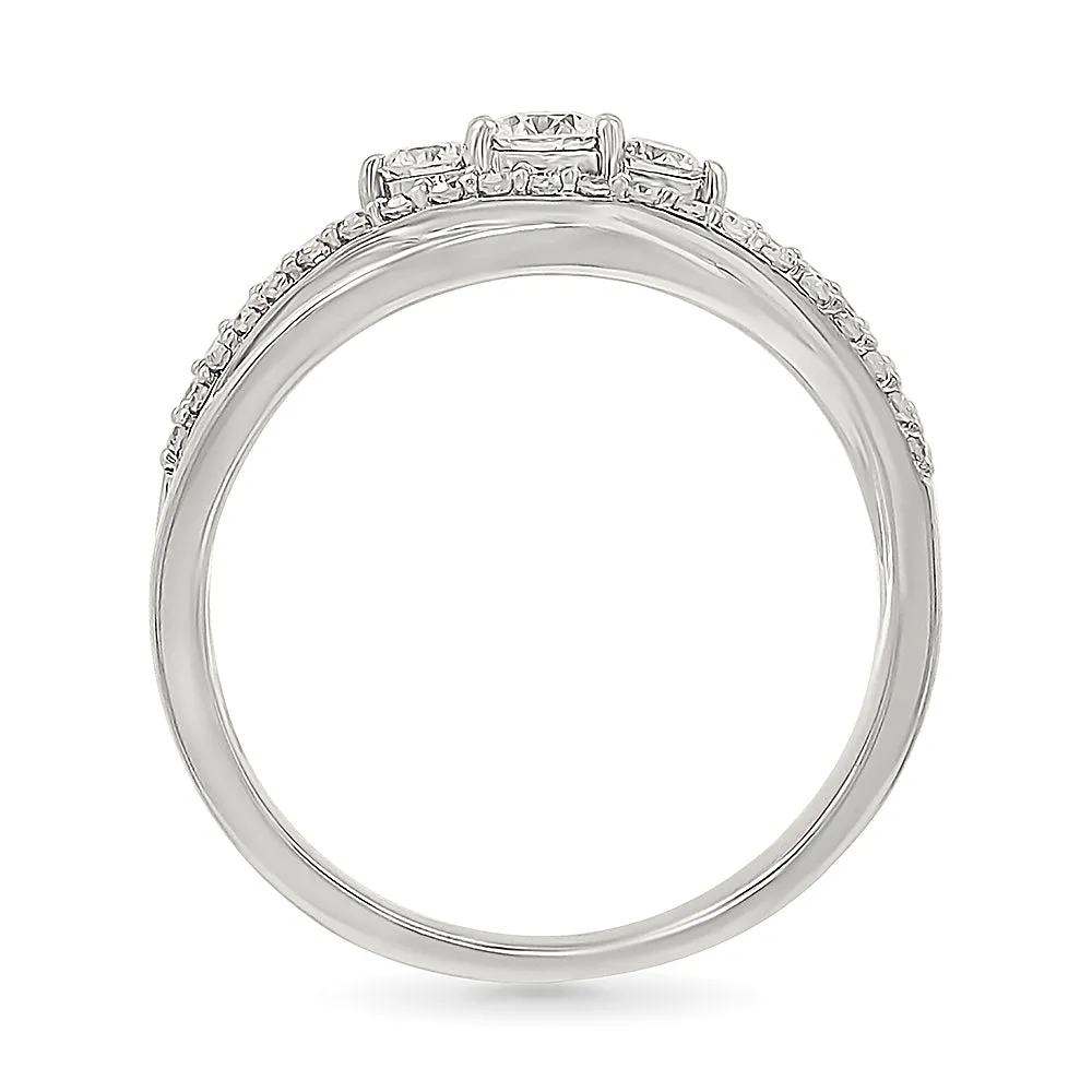 Petite Twist Diamond Ring 