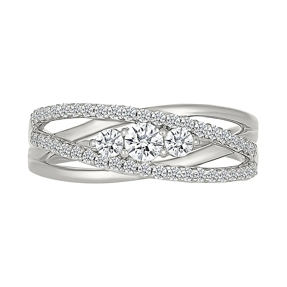 Petite Twist Diamond Ring 