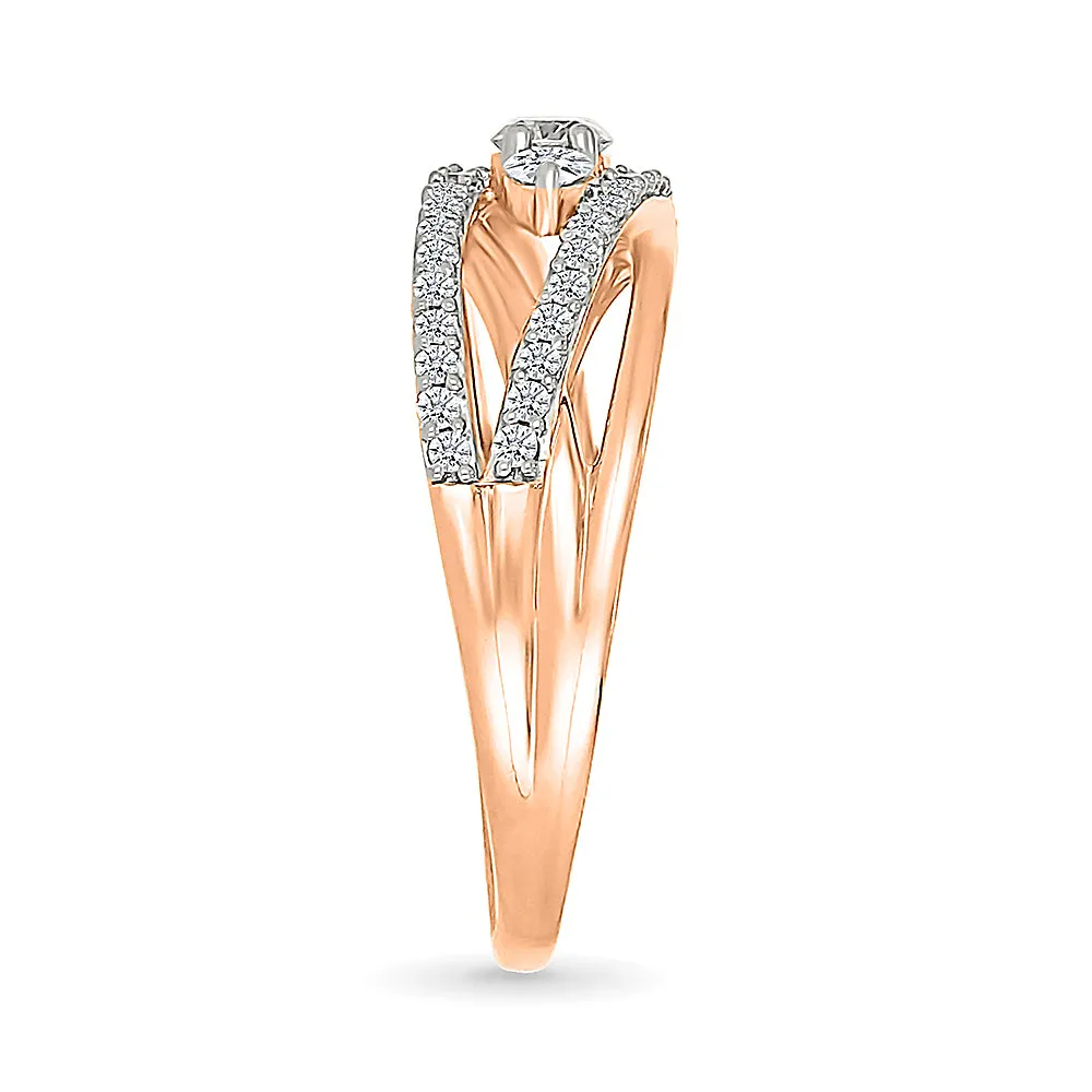 Petite Twist Diamond Ring 