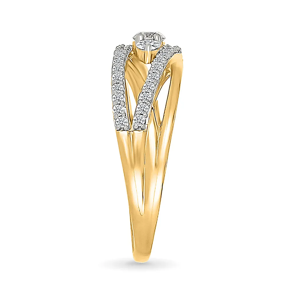 Petite Twist Diamond Ring 