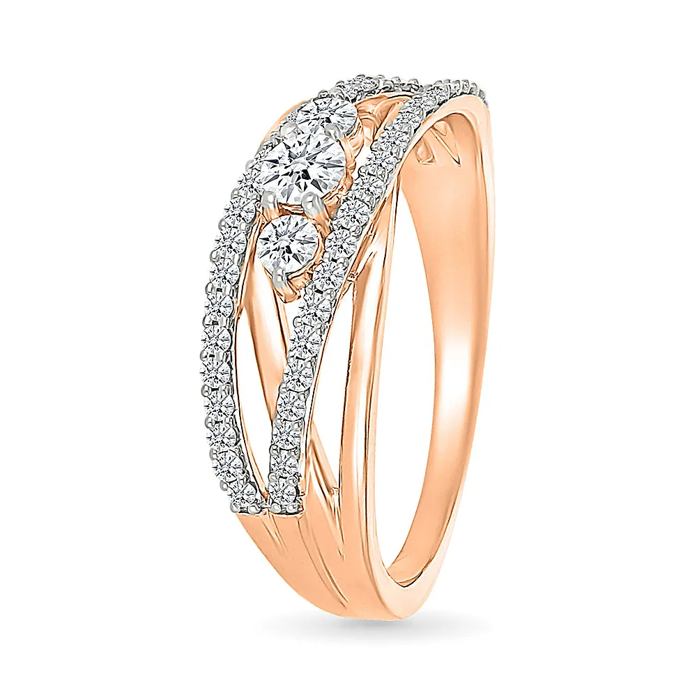 Petite Twist Diamond Ring 