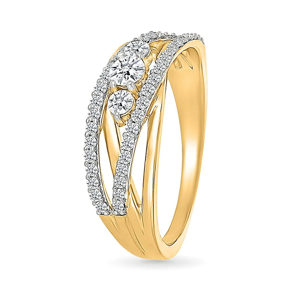 Petite Twist Diamond Ring 