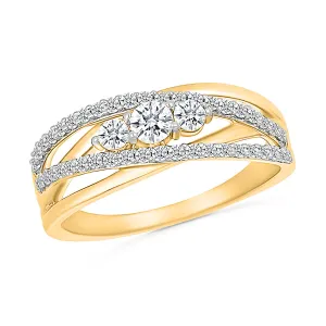 Petite Twist Diamond Ring 