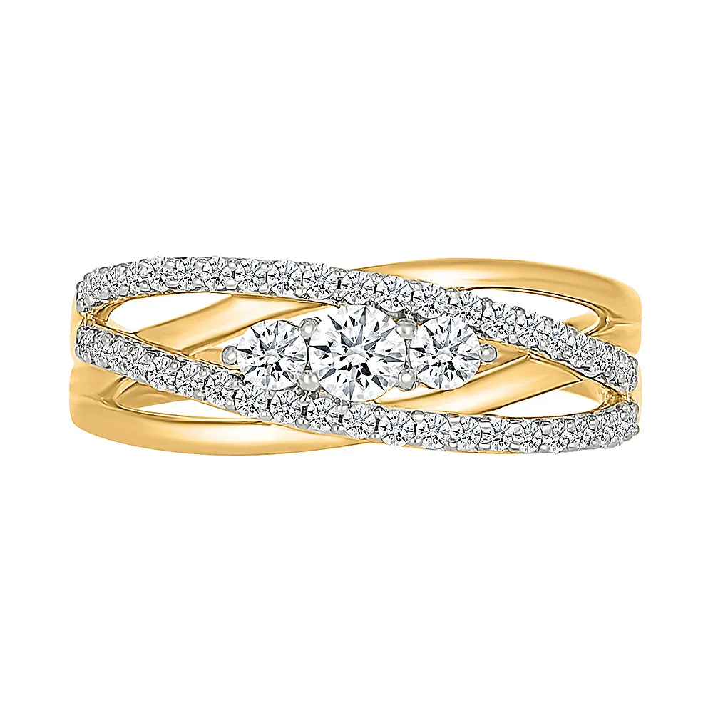 Petite Twist Diamond Ring 