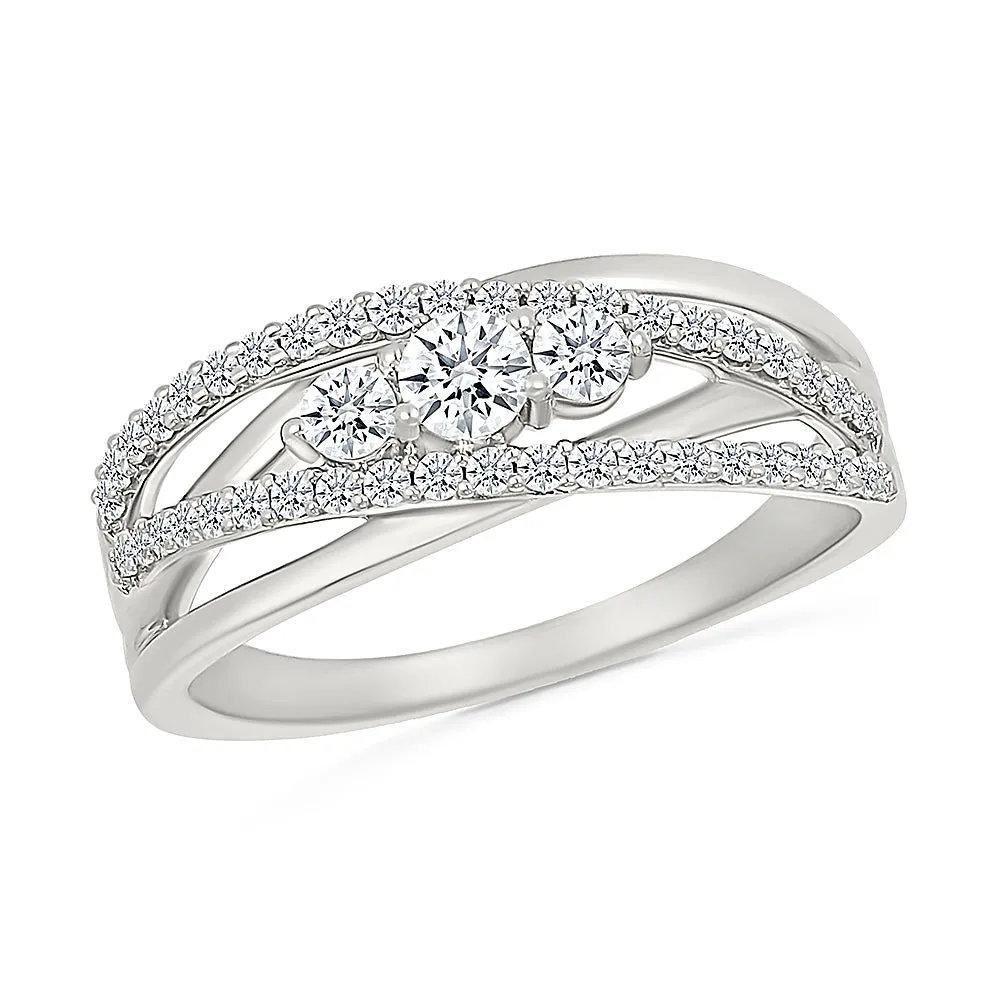 Petite Twist Diamond Ring 