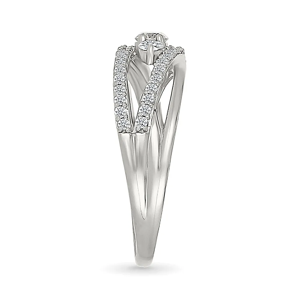 Petite Twist Diamond Ring 