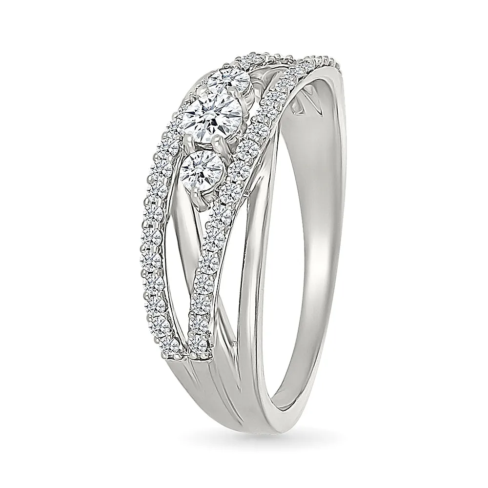 Petite Twist Diamond Ring 