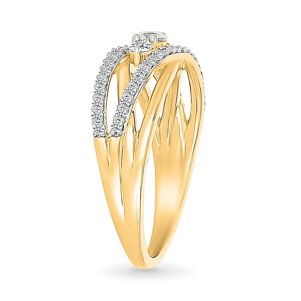 Petite Twist Diamond Ring 