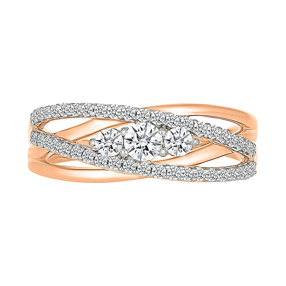 Petite Twist Diamond Ring 