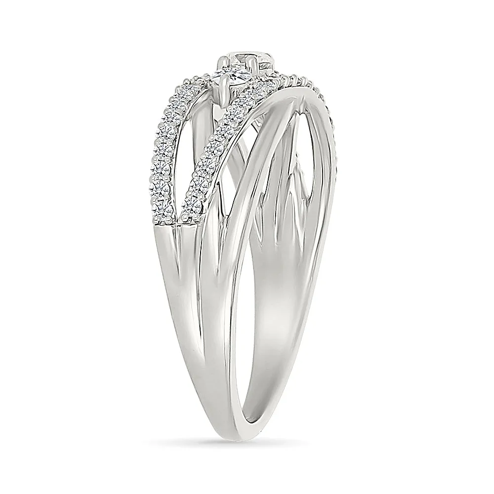 Petite Twist Diamond Ring 