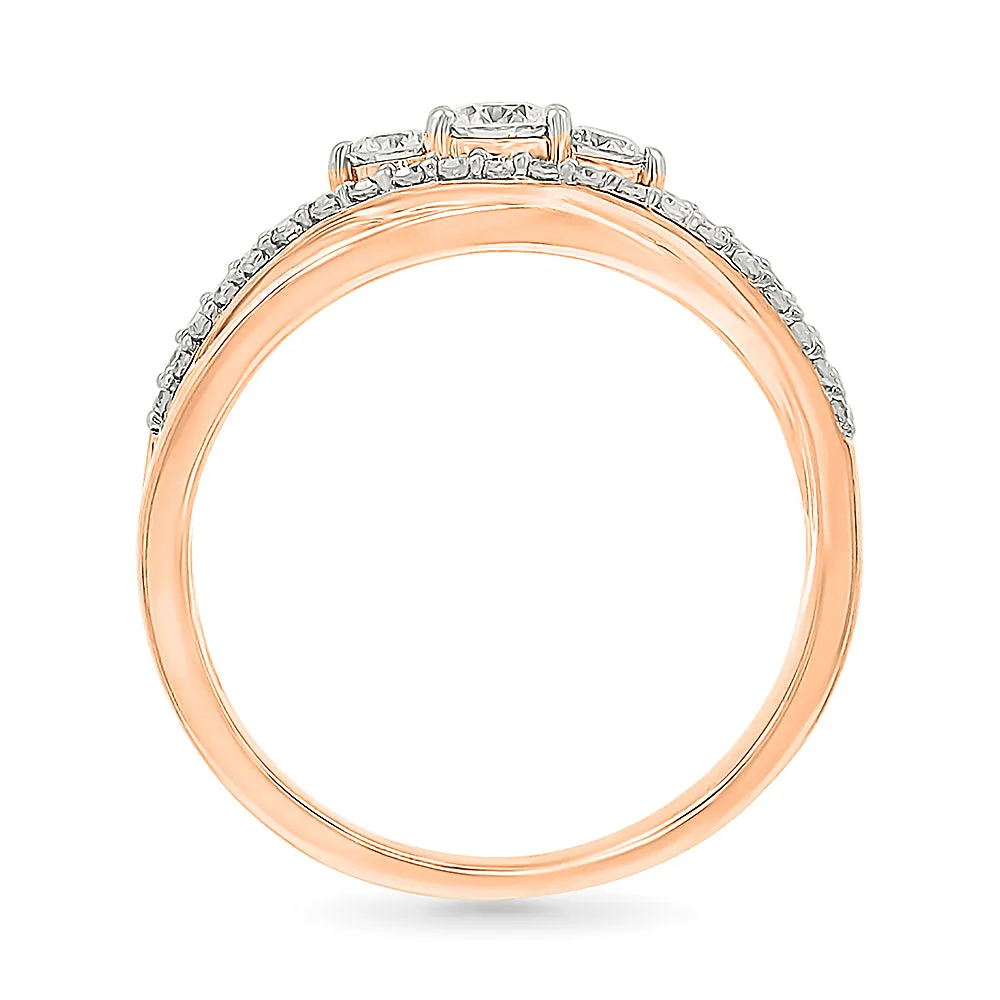 Petite Twist Diamond Ring 