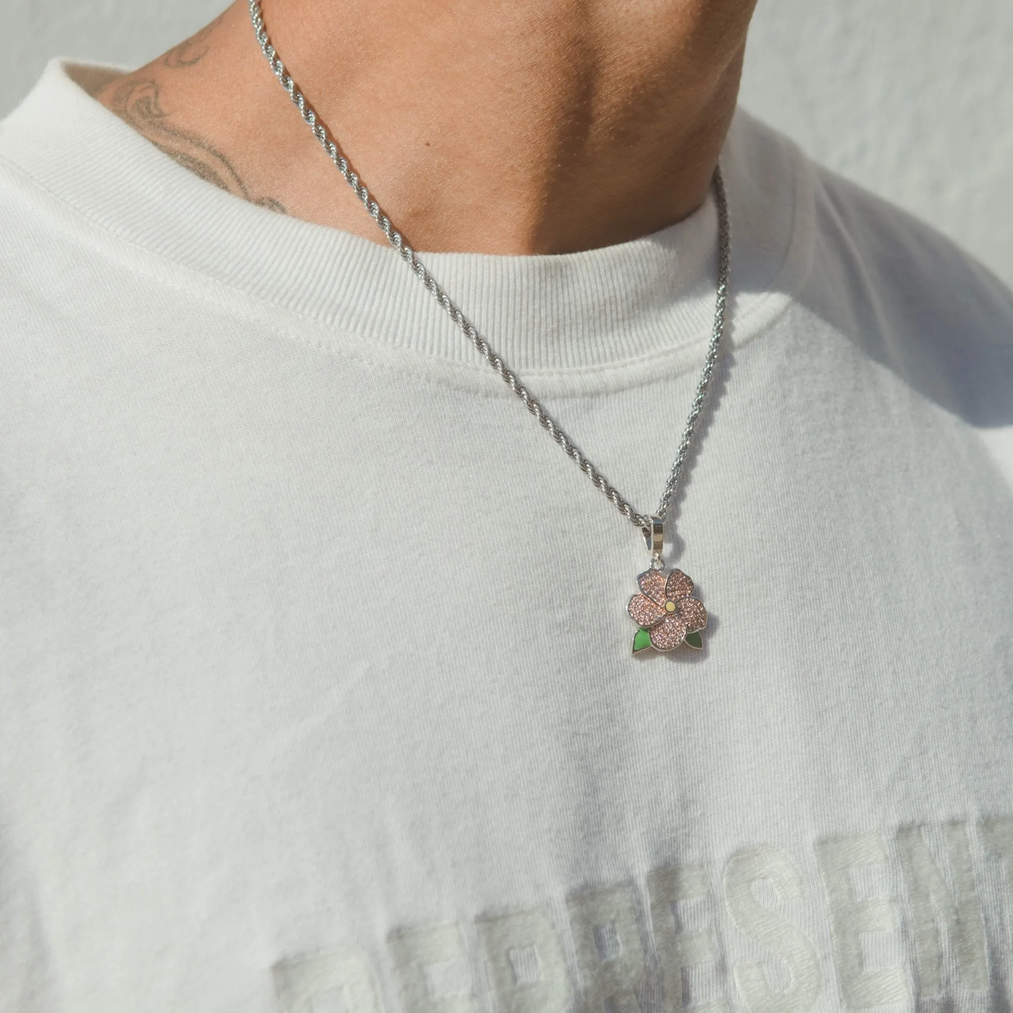 Pink Flower Pendant