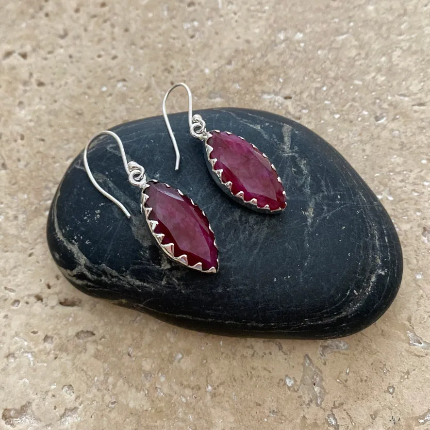 Ruby Quartz Earrings - Melita