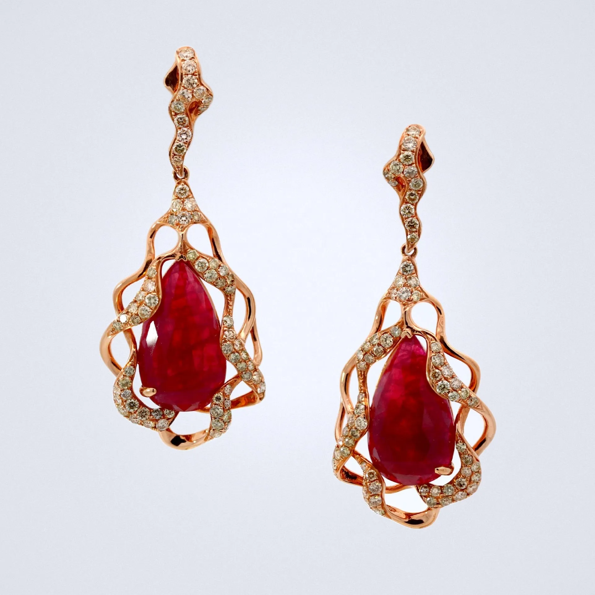 Ruby Skin Diamond Earrings