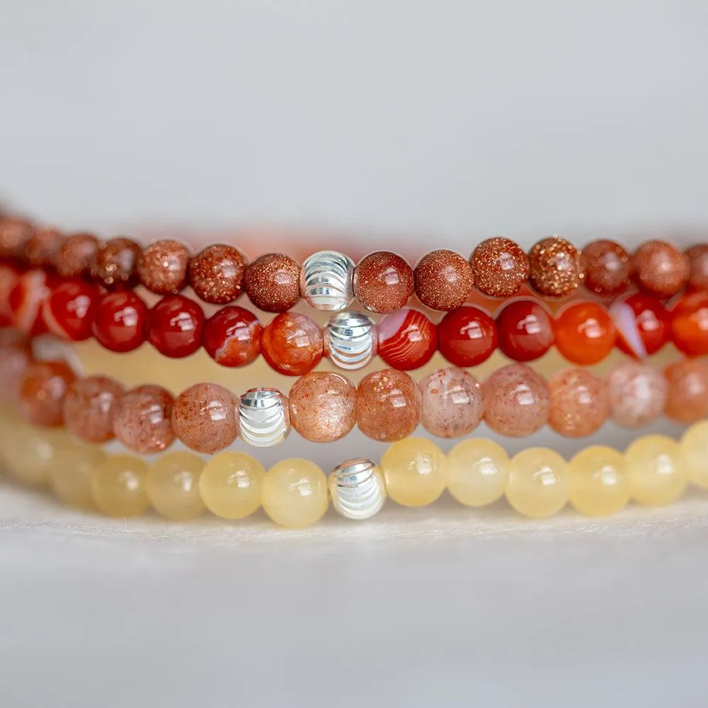 Sacral Chakra Bracelet Set