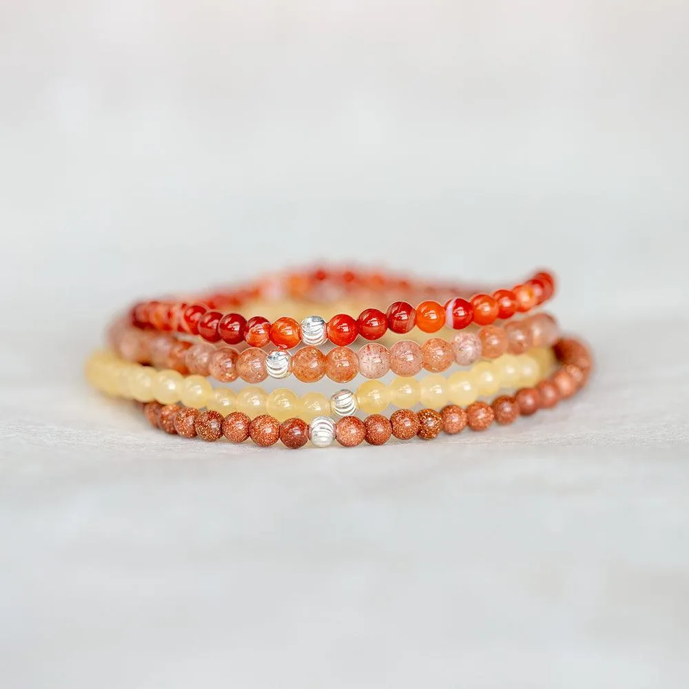 Sacral Chakra Bracelet Set